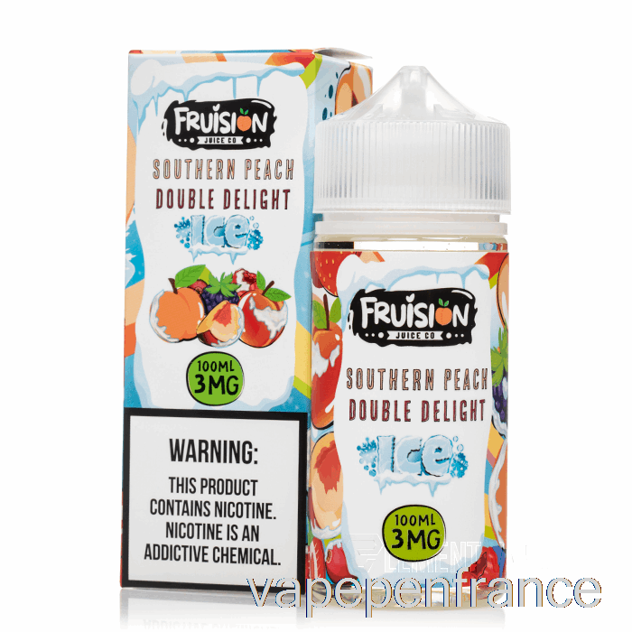 Double Délice Glacé à La Pêche Du Sud - Fruision Juice Co - 100 Ml 0 Mg Stylo Vape